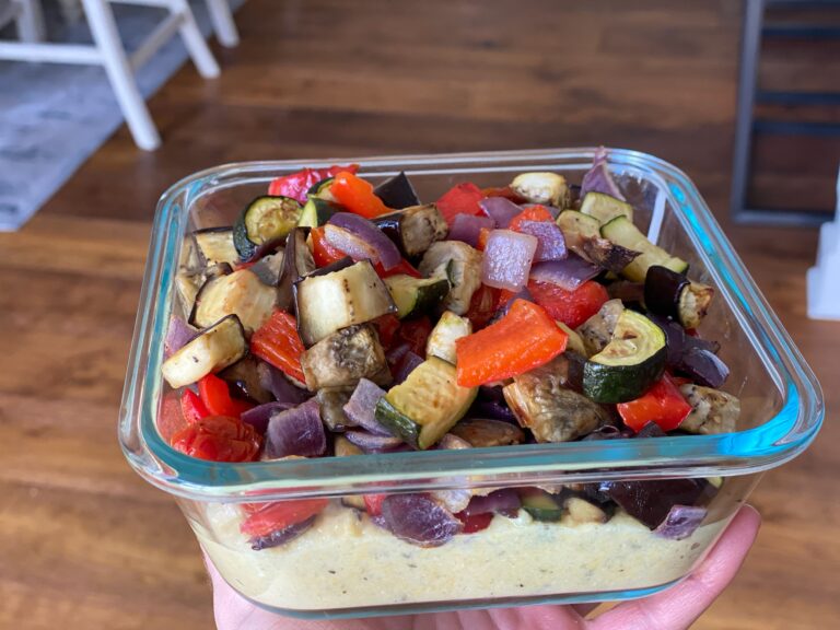Sheetpan Ratatouille with Creamy Polenta