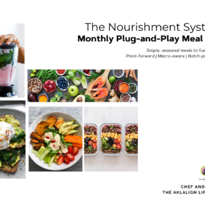 The Nourishment System Monthly Plug-and-Play Meal Plan